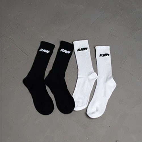 第ニ倉庫発送】RAWNutrition Socks Set（Black＆White