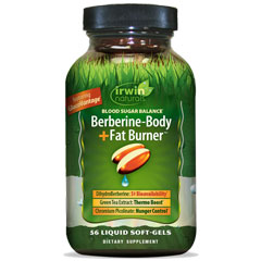xx {fB{t@bgo[i[ 56 Blood Sugar Balance Berberine Body + Fat Burner@Irwin Naturals A[EBi`