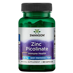 ピコリン酸亜鉛（ジンク ピコリネート）22mg 60粒 Zinc Picolinate - Body Preferred Form 22 mg 60 Caps