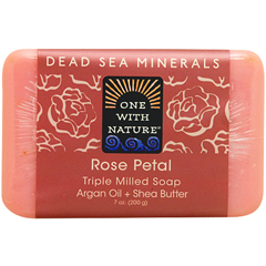 �f�b�h�V�[ �~�l�����Y �����[�Y�y�^�� One With Nature Dead Sea Minerals Rose Petal Triple Milled Soap 200g�i7 oz�j �����E�B�Y�l�C�`���[