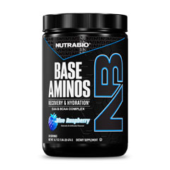 �yS�v���[���g�z�x�[�X �A�~�m EAA��BCAA�R���v���b�N�X ���u���[���Y�x���[ 474g  Base Aminos Blue Raspberry�@�j���[�g���o�C�I (Nutrabio)