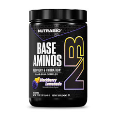 �yS�v���[���g�z�x�[�X �A�~�m EAA��BCAA�R���v���b�N�X ���u���b�N�x���[ �����l�[�h 489g Base Aminos Blackberry Lemonade�@�j���[�g���o�C�I (Nutrabio)