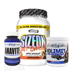 #3 ベーシックセット（ノーリミットラズベリー、アナバイト、サイズオンマンゴー） GASPARI NOLIMIT PRE-WORKOUT ANAVITE SIZE ON