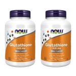 【2個セット】【送料無料】［ お得サイズ ］ 還元型グルタチオン 500mg（アルファリポ酸＆マリアアザミ配合） Glutathione 500mg 120粒 NOW ナウ